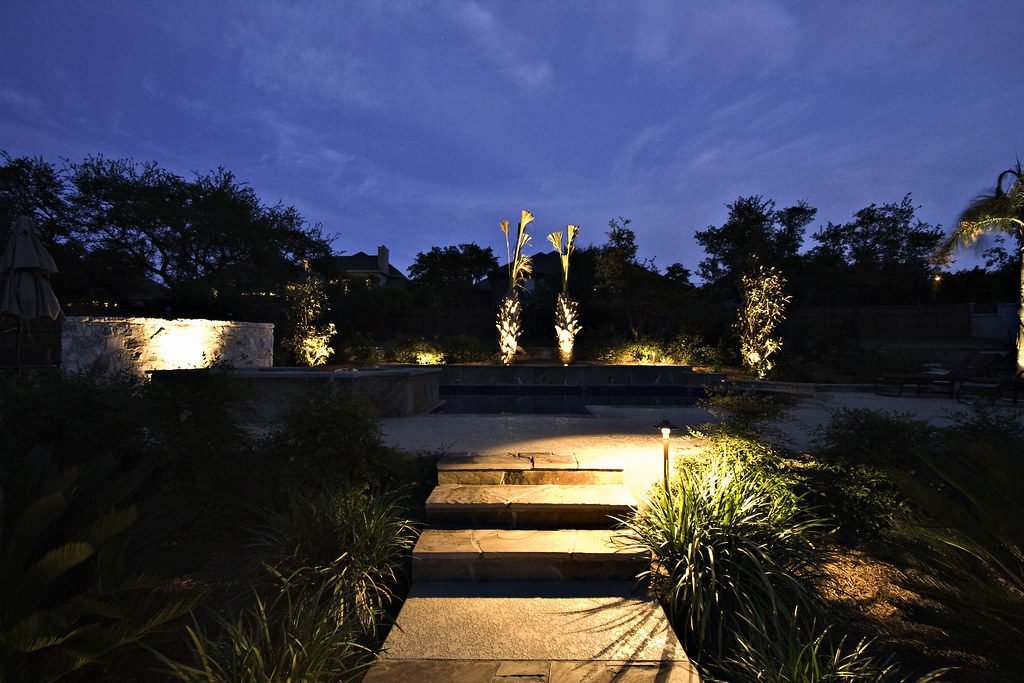 simple path lighting can help create atmosphere in your yard