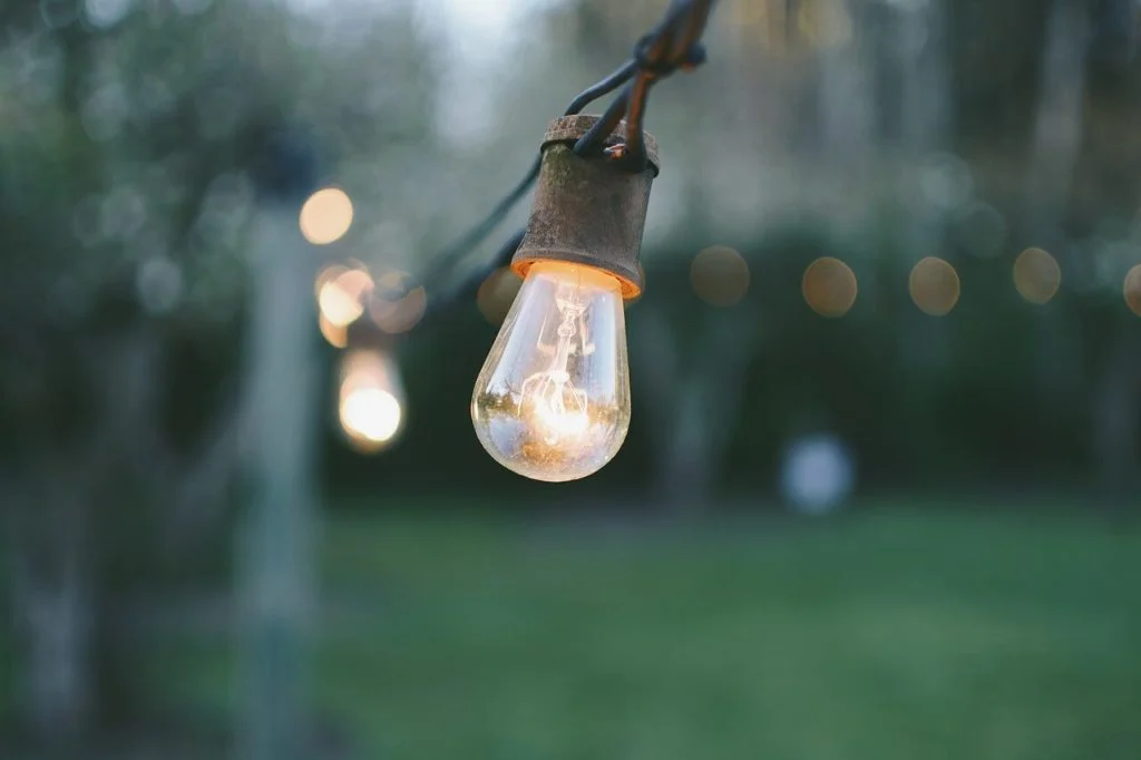 string lights are just one great option for lighting your yard