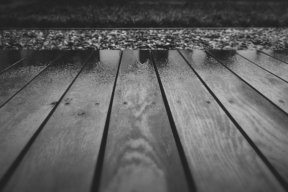 a properly stained deck with look great and help preserve the wood
