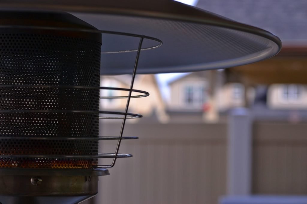 a patio heater can help take the chill off