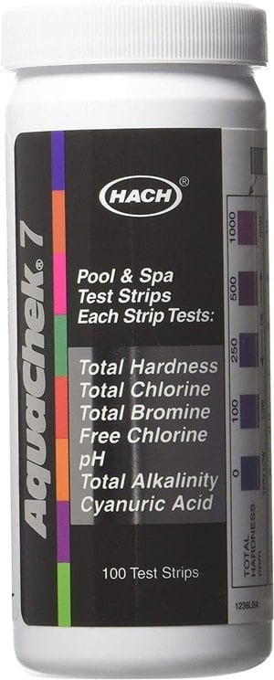 pool and spa test strips aquachek 7 bottle