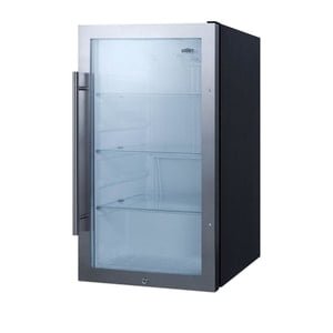 summit appliance glass front outdoor refrigerator