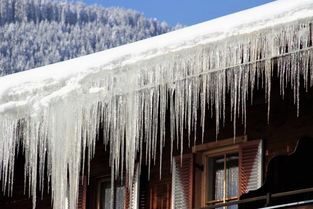 large icicles should be knocked off your roof