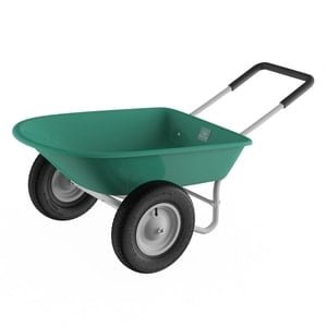pure garden low two-wheel wheelbarrow