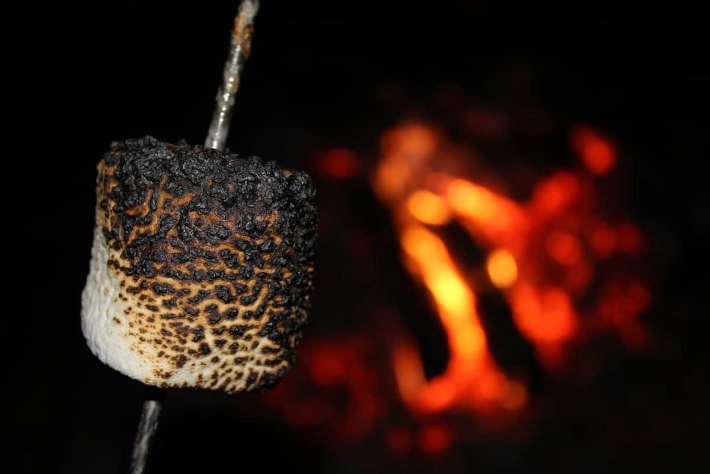 some people prefer their marshmallows burnt crisp
