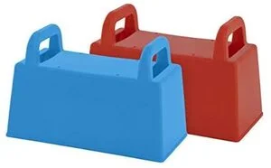red and blue sand and snow fort building toys