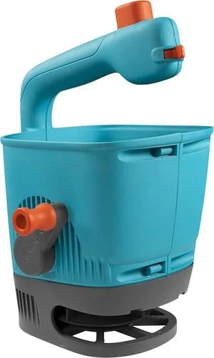 handheld seed spreader by gardena