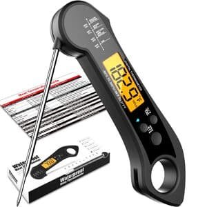 biison meat thermometer with large LCD display