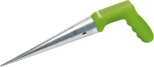draper garden dibber with green L handle