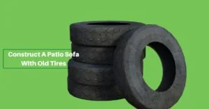 recycled tires in an article header for building a durable patio sofa